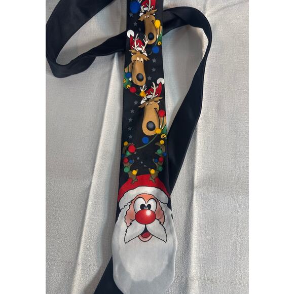 George Holiday Santa Claus Reindeer tie - Picture 1 of 4